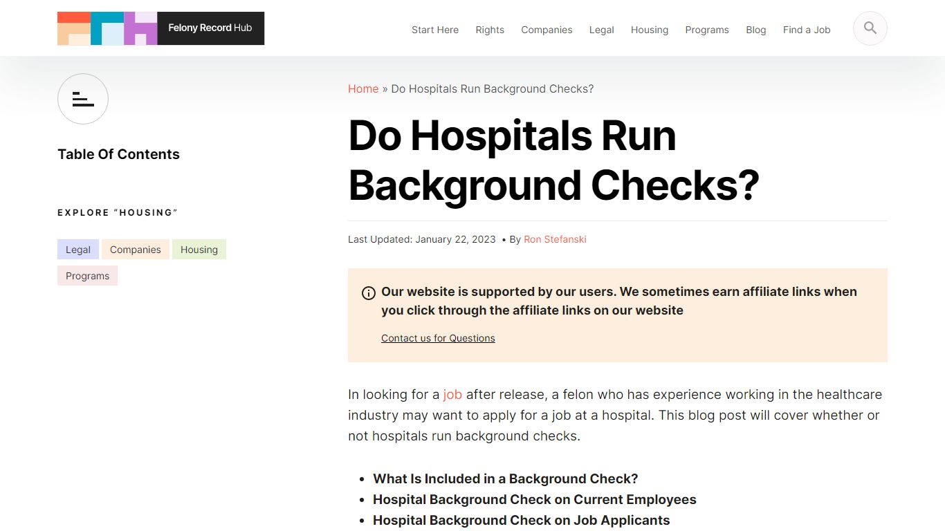 Do Hospitals Run Background Checks? | Felony Record Hub