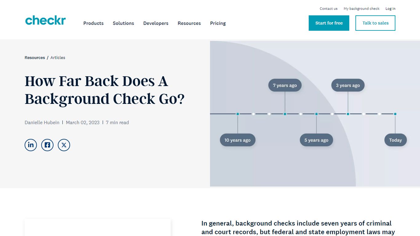 How Far Back Does a Background Check Go? | Checkr